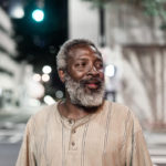 Photo of homeless man smiling